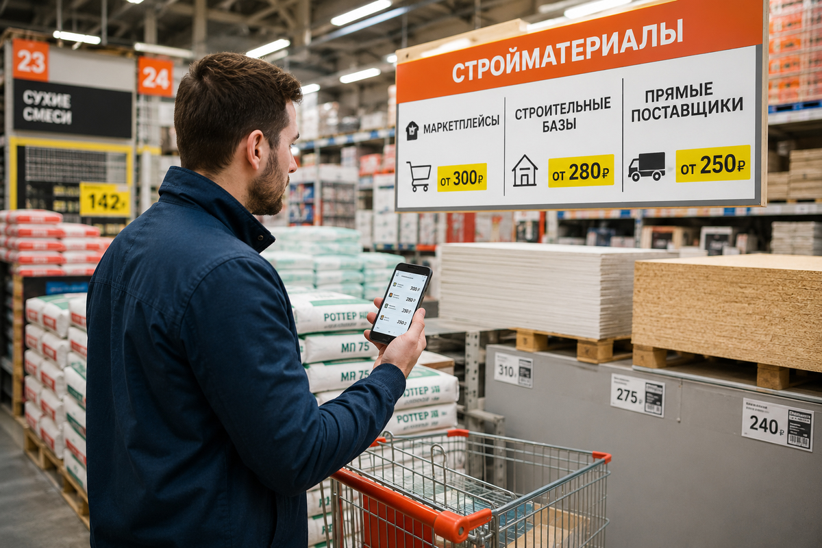 Где купить стройматериалы дешевле. Сравниваем маркетплейсы, базы и прямых поставщиков