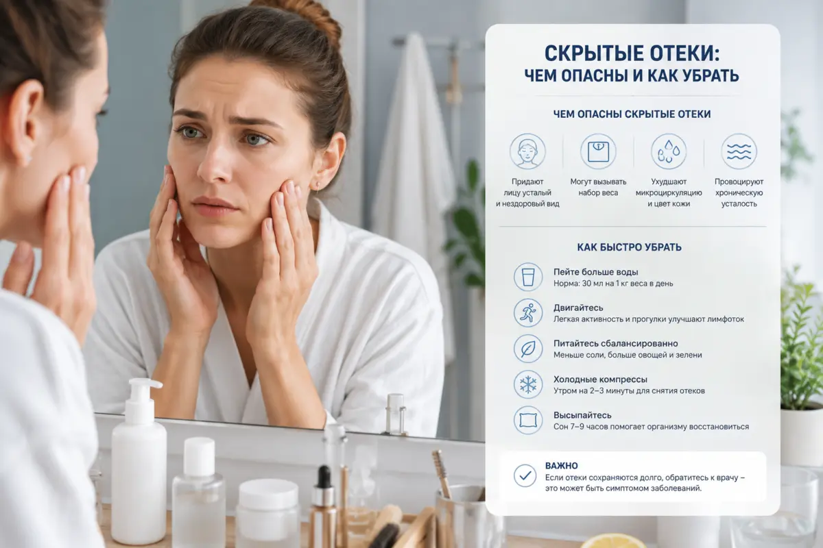 Опасность скрытых отеков и способы их быстро убрать