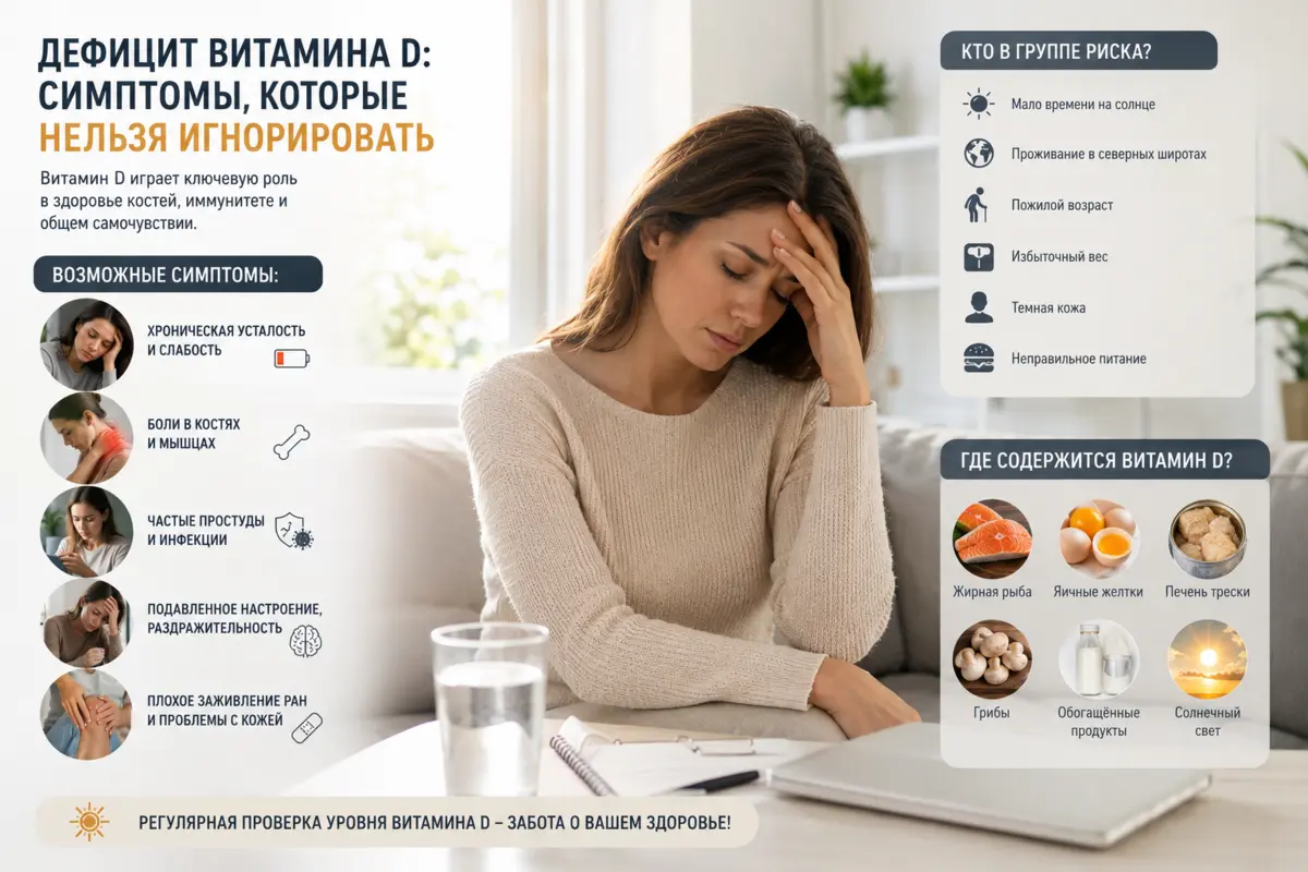 Дефицит витамина D: симптомы, которые нельзя игнорировать