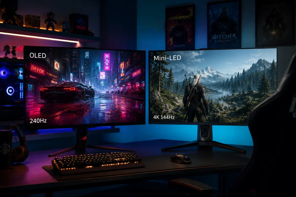 OLED против Mini-LED: какой игровой монитор выбрать для киберспорта и сюжетных игр