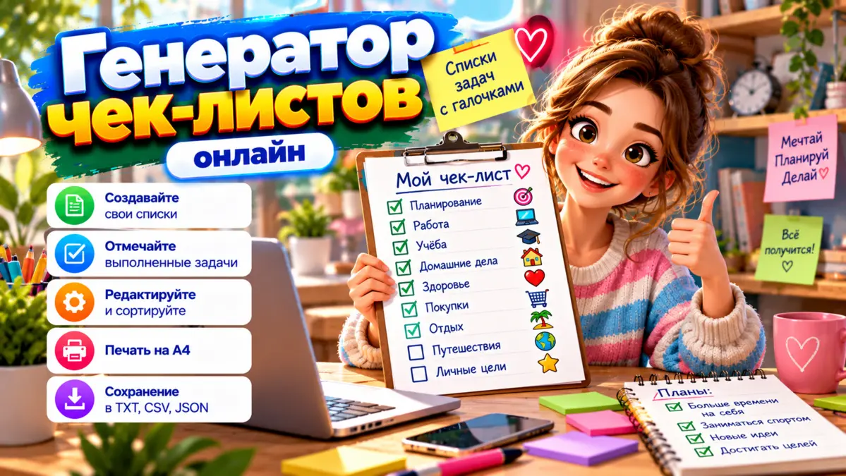 Конструктор чек-листов для задач и планирования